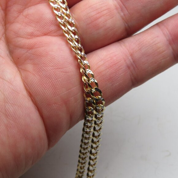 18k *925 Sterling Silver Link Necklace - Picture 3 of 4